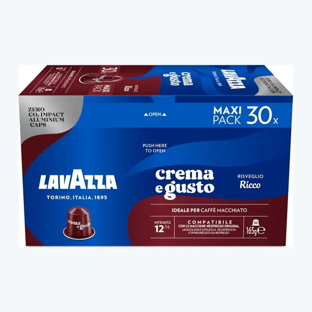 Lavazza Ricco Maxi Pack – 30 Aluminium Nespresso compatible coffee capsules