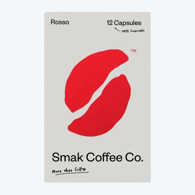 Smak Rosso - 12 Compostable Nespresso compatible coffee capsules