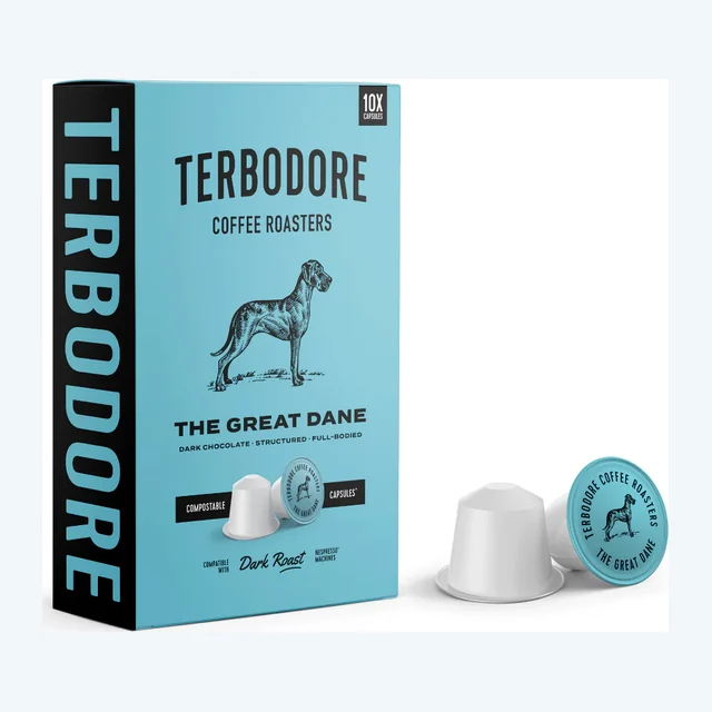 Terbodore The Great Dane – 10 Compostable Nespresso compatible coffee capsules