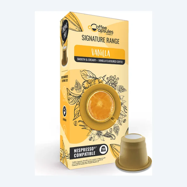 Vanilla Coffee - 10 Nespresso compatible coffee capsules