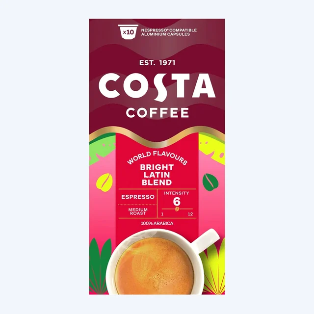 COSTA 10CAPS. NESPRESSO BRIGHT LATIN BLEND