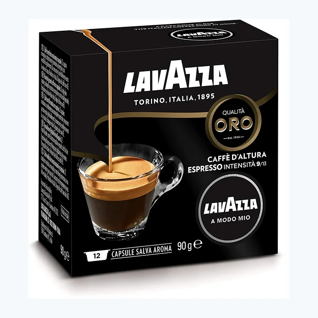 LAVAZZA - A Modo Mio - Altura Gold Quality Espresso Coffee Capsules, Packs of 12