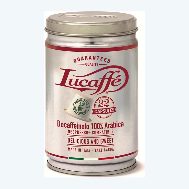 LUCAFFE TIN 22 CAPSULE DECAFFEINATO