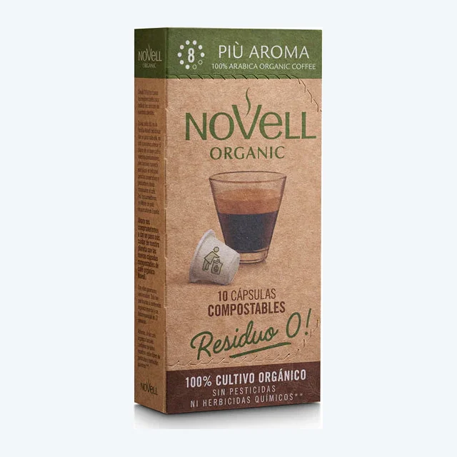 NOVELL -Nespresso - ORGANIC. PIÙ AROMA  -10 pc