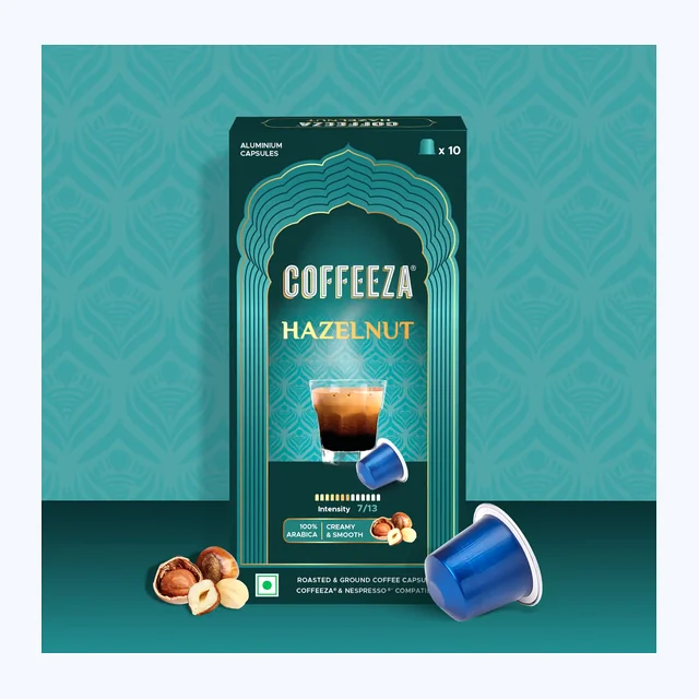 Hazelnut  100% Arabica Flavoured Aluminium Coffee Capsules