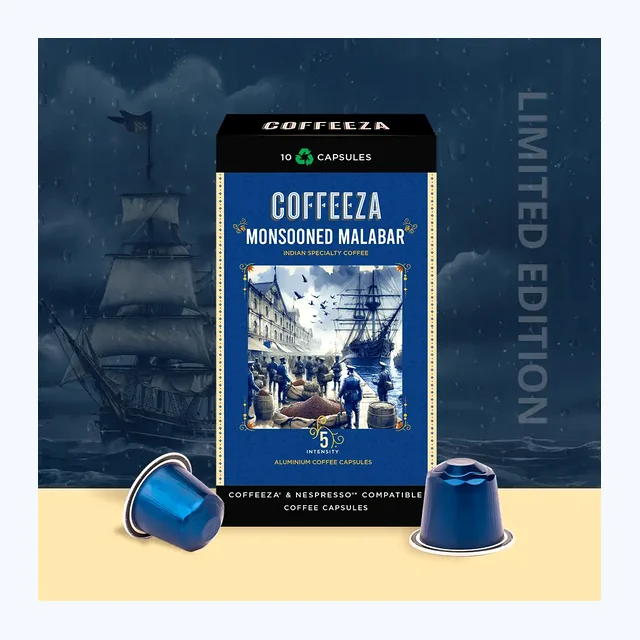 Monsooned Malabar 100% AA Arabica Aluminium Coffee Capsules