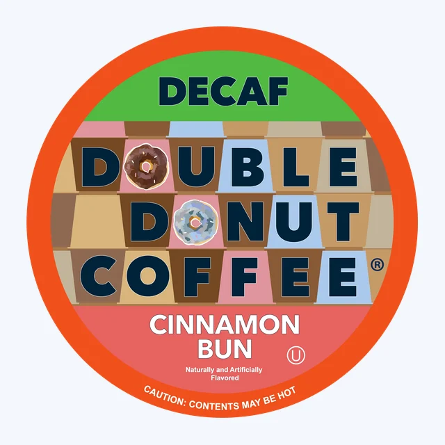 Decaf Cinnamon Bun Flavored Coffee Pods