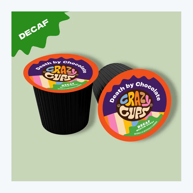 Decaf Death by Chocolate Flavored Coffee Pods