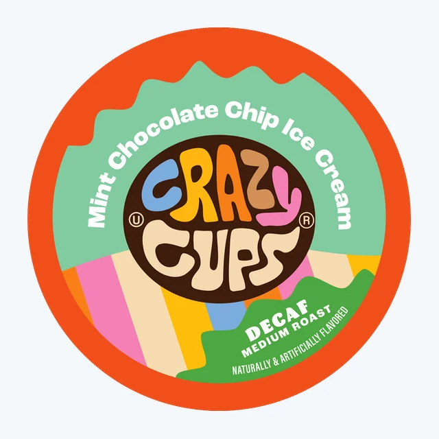 Decaf Mint Chocolate Chip Ice Cream Flavored Coffee Pods