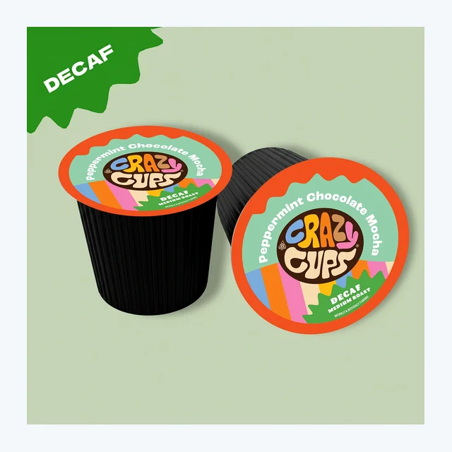 Decaf Peppermint Chocolate Mocha Flavored Coffee Pods