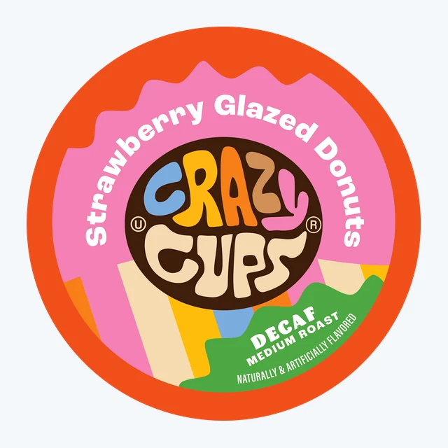 Decaf Strawberry Glazed Donut Flavored Coffee Pods
