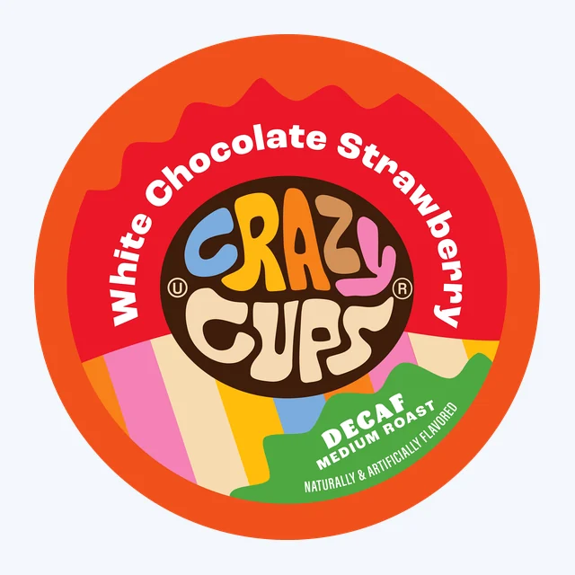 Decaf White Chocolate Strawberry Flavored Coffee Pods