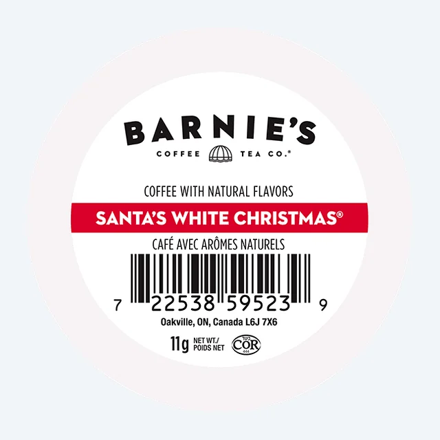 Santa's White Christmas Flavored Coffee Pods