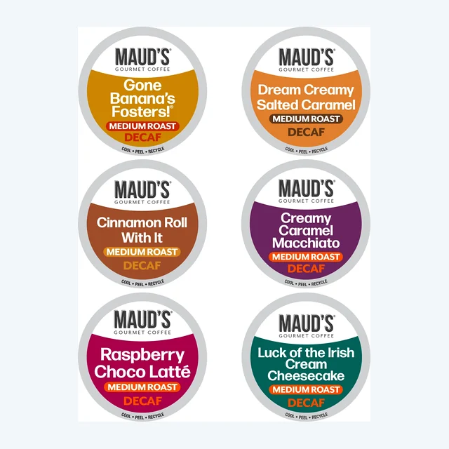 Maud's Decaf Flavored Coffee Pods Variety Pack - 24ct