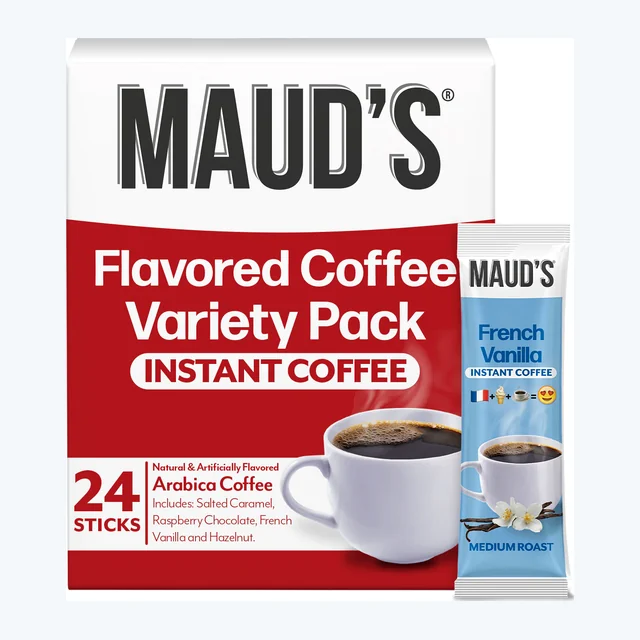 Maud's Flavored Coffee Variety Pack Instant Sticks