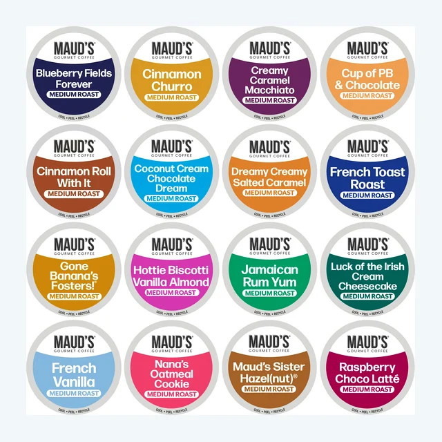 Maud's Super Flavored Coffee Pods Variety Pack - 80ct