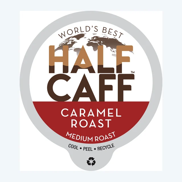 World's Best Half Caff™ Caramel Roast Flavored Coffee Pods