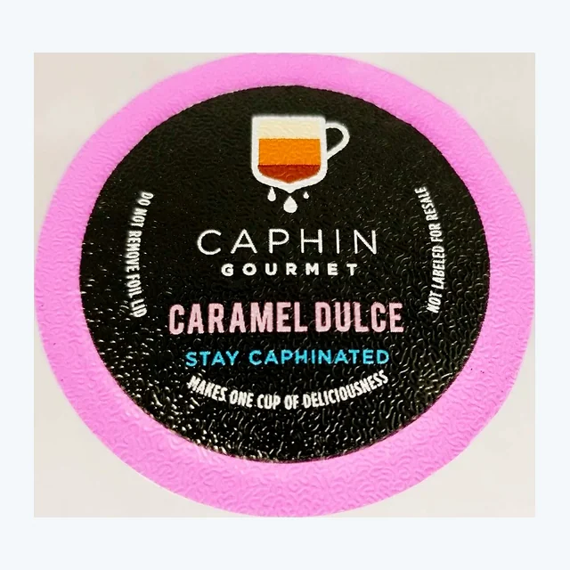 50 Count Caramel Dulce Caphin Gourmet Single-Serve Coffee Pods for Keurig K Cups Brewers (50 Count Compatible with 2.0)