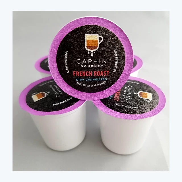 50 Count French Roast Caphin Gourmet Single-Serve Coffee Pods for Keurig K Cups Brewers (50 Count Compatible with 2.0)