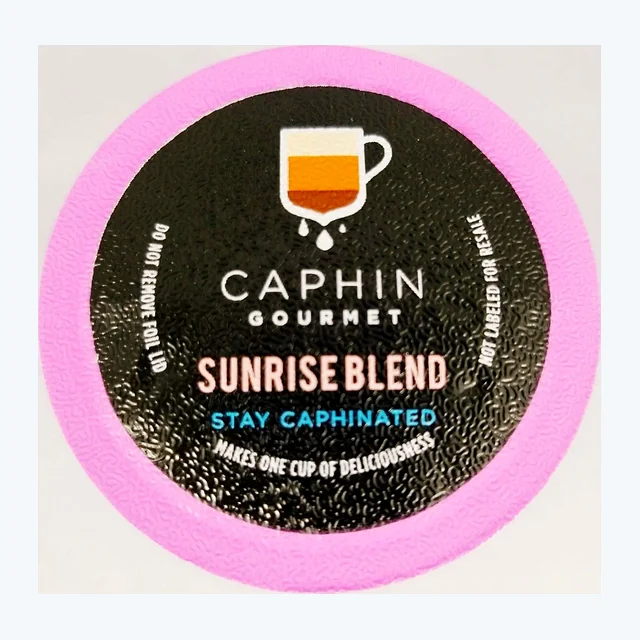 50 Count Sunrise Blend Caphin Gourmet Single-Serve Coffee Pods for Keurig K Cups Brewers (50 Count Compatible with 2.0)
