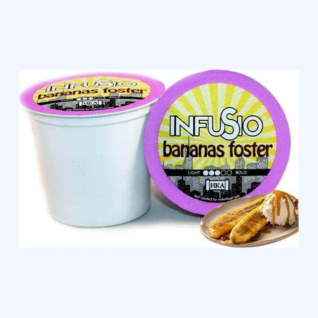 InfuSio Bananas Foster K Cups 96 Count Flavored Coffee Pods