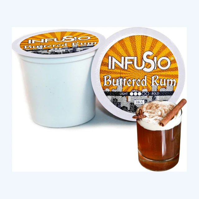 InfuSio Buttered Rum K Cups 96 Count Flavored Cocktail-Inspired Coffee Pods