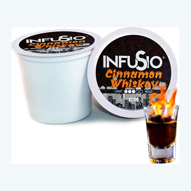 InfuSio Cinnamon Whiskey K Cups 96 Count Flavored Cocktail-Inspired Coffee Pods