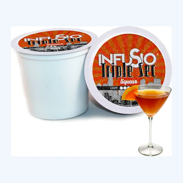 InfuSio Triple Sec K Cups 96 Count Flavored Cocktail-Inspired Coffee Pods
