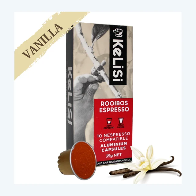 KeLiSi Vanilla Rooibos Espresso | Nespresso Compatible Aluminium Tea Capsules