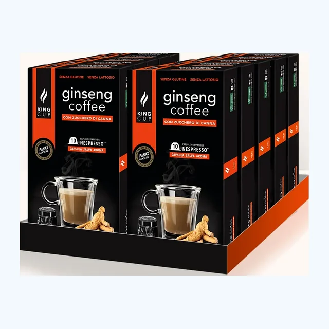 120 capsule Nespresso®* Caffè al ginseng con zucchero di canna