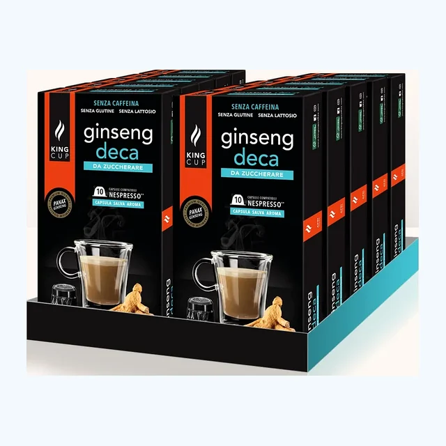 120 capsule Nespresso®* Caffè al ginseng Ginseng Deca da zuccherare
