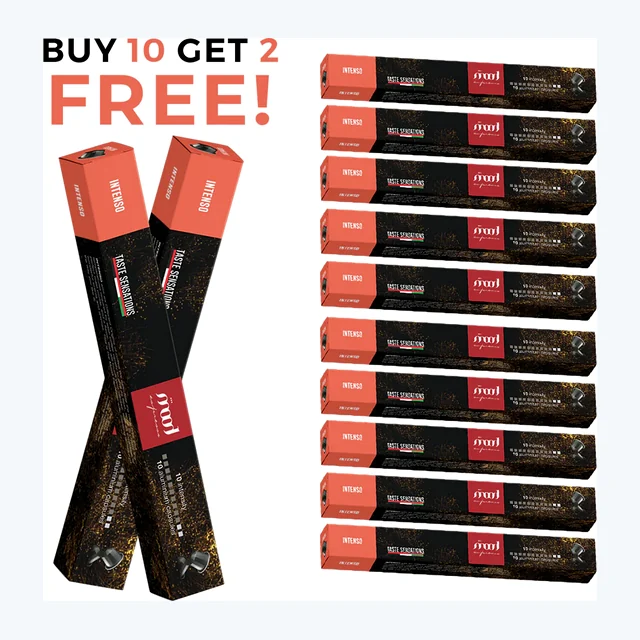 10+2 Free: Intenso Nespresso Compatible Aluminium Capsules