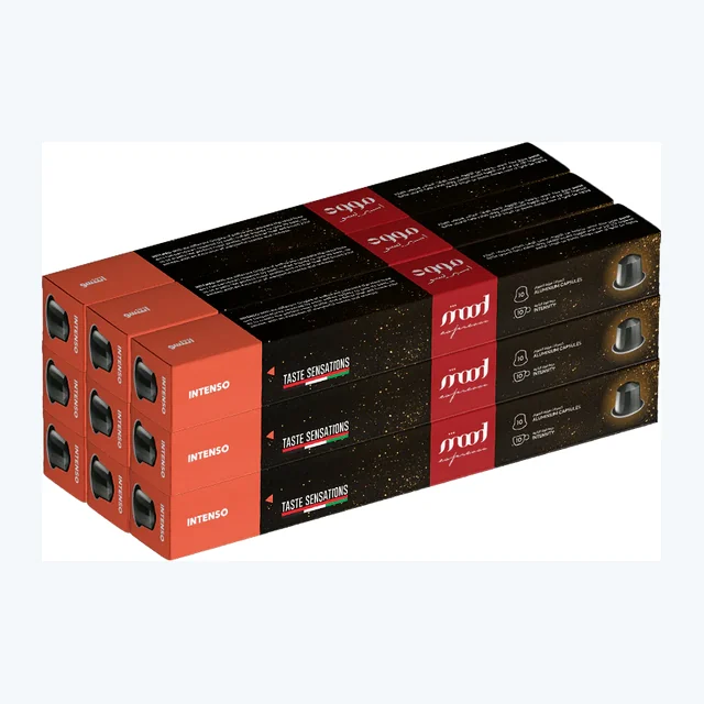 Intenso Nespresso Compatible Aluminium Capsules (90 Capsules, Pack of 9)