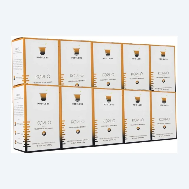 [Bundle Of 10] Pod Labs Nespresso Compatible Kopi-O (100 Capsules)