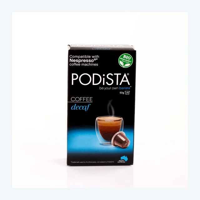 PODiSTA Decaf Coffee Nespresso Compatible Capsule<br>Box of 10