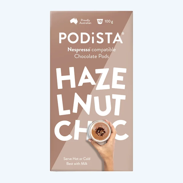 PODiSTA Hazelnut Chocolate Nespresso Compatible Capsule  <br>  Box of 10