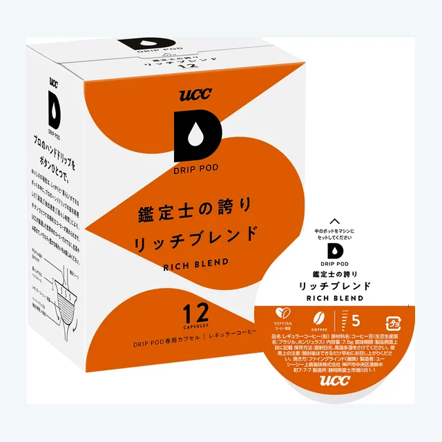 UCC DRIP POD ドリップポッド 鑑定士の誇り リッチブレンド 12個入【KEURIG(キューリグ)ではご利用頂けません】