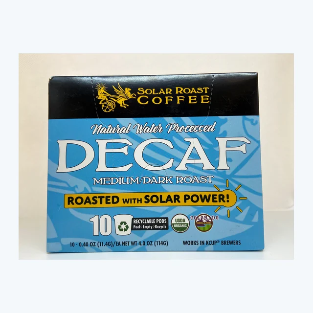 Solar Roast Recyclable Single Serve Pod - Decaf Med/Dark Roast