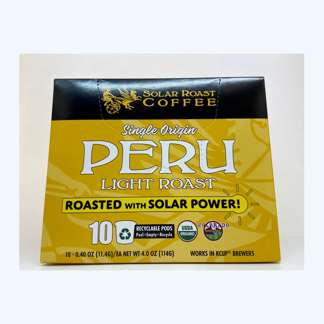 Solar Roast Recyclable Single Serve Pod - Peru Light Roast