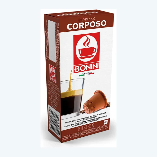 Bonini Corposo 10 Capsule Nespresso Compatible Pods
