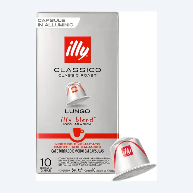 Illy Nespresso Compatible Coffee Pods 10: Lungo Classico