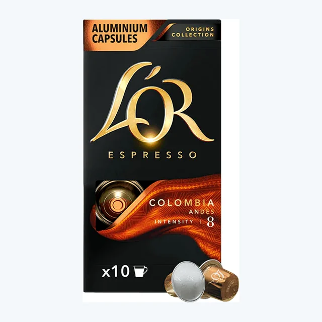 L'OR Colombia Espresso Coffee Capsules x10 Nespresso Compatible