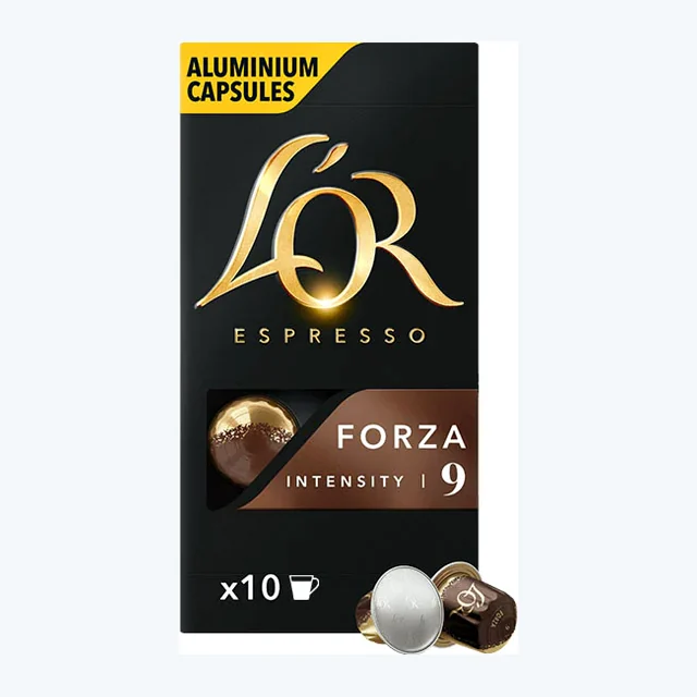 L'OR Espresso Forza Coffee Capsules x10 Nespresso Compatible