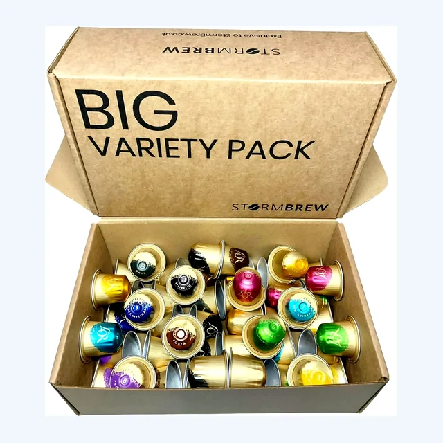 L’OR Nespresso Pod Variety Pack – 50 Pods Across 10 Flavours in StormBrew Gift Box