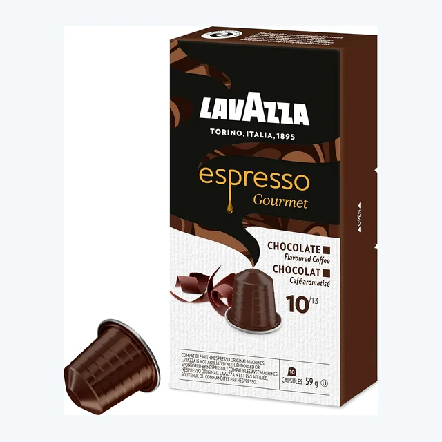 Lavazza Espresso Gourmet 10 Chocolate Capsule Nespresso Compatible Pods