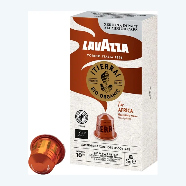 Lavazza Espresso Tierra Africa 10 Capsule Nespresso Compatible Pods