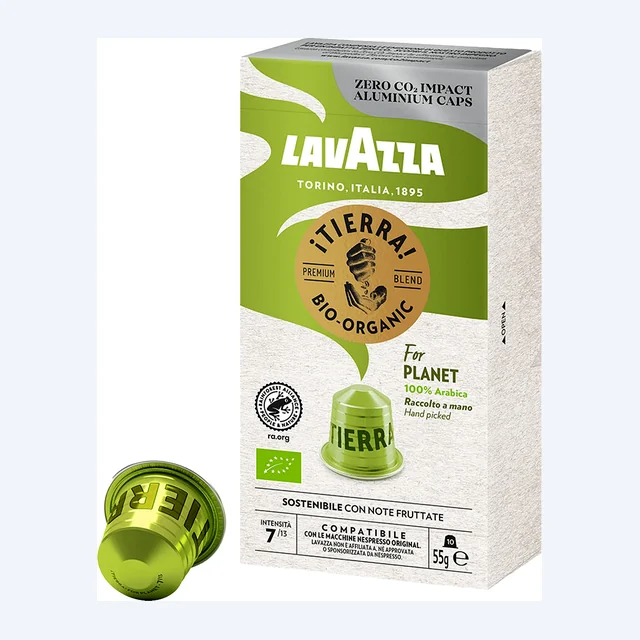 Lavazza Espresso Tierra Bio Organic 10 Capsule Nespresso Compatible Pods