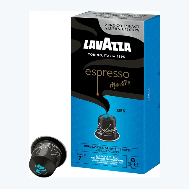 Lavazza Maestro Espresso Dek 10 Capsule Nespresso Compatible Pods