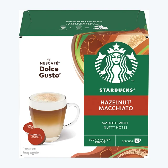 Starbucks Dolce Gusto Hazelnut Latte Macchiato Coffee Pods