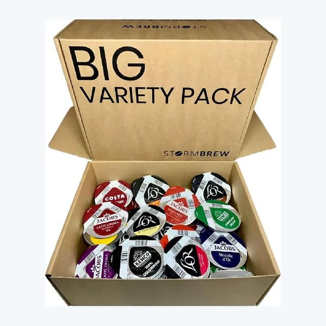 Tassimo Coffee Variety Pack – 32 Pods in a StormBrew Gift Box